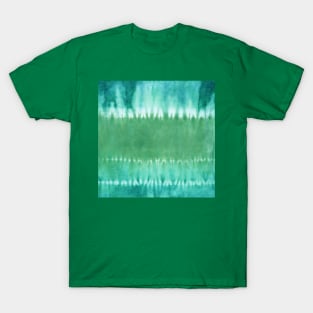 Teal Bold Tie-Dye Stripes T-Shirt